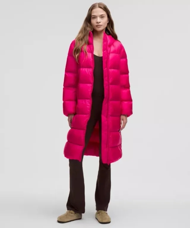 lululemon IE lululemon – Women's Featherweight 900-Down-Fill Long Puffer Jacket – Color Pink – Size 3XS