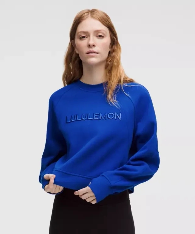 lululemon IE lululemon – Women's Scuba Oversized Pullover Sweater Wordmark – Color Blue – Size XS/S