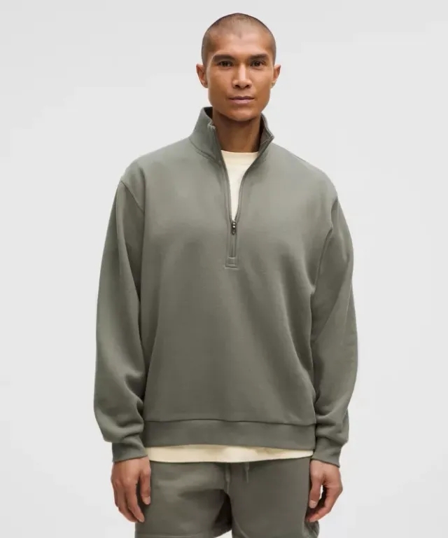 lululemon IE lululemon – Men's Steady State Half Zip Sweatshirt – Color Grey – Size 2XL