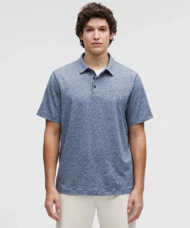 lululemon IE lululemon – Men's Soft Jersey Short-Sleeve Polo Shirt – Color Blue – Size 2XL