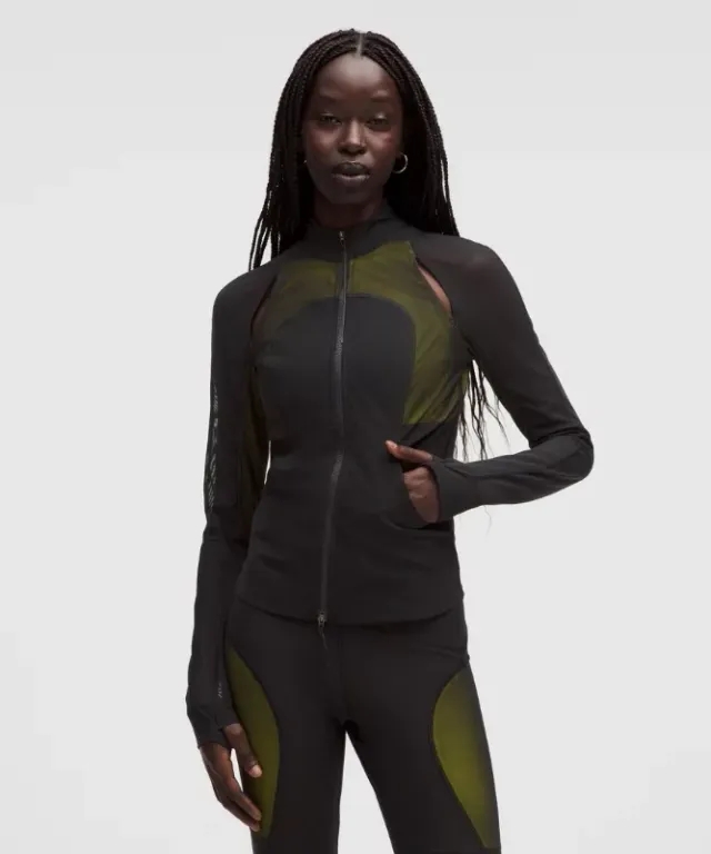 lululemon IE lululemon – Women's Define Full Zip Jacket SLNSH Collection – Color Black/Yellow – Size 8