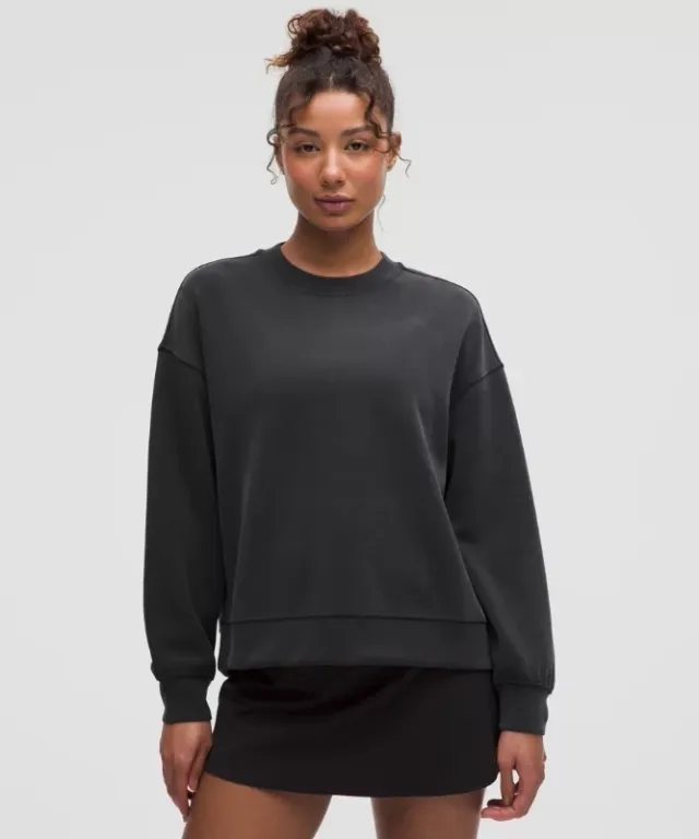 lululemon IE lululemon – Women's Softstreme Crew Sweaterneck Oversized Pullover – Color Black – Size XS