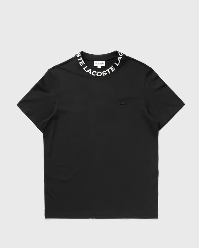 Lacoste Jacquard Branded Piqué T-shirt - Black