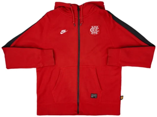 2011-12 Manchester United Nike Zipped Hooded Sweat Top - 9/10 - (L)