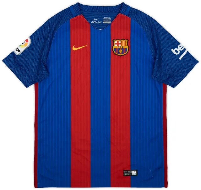 Nike 2016-17 Barcelona Home Shirt - 7/10 - (L.Boys)