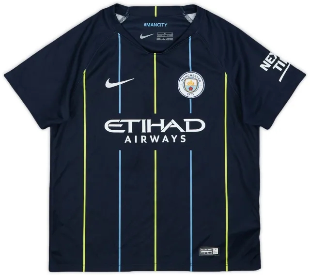 Nike 2018-19 Manchester City Away Shirt - 8/10 - (6-7 Years)
