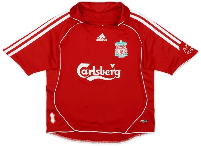 adidas 2006-08 Liverpool Home Shirt - 8/10 - (S.Boys)