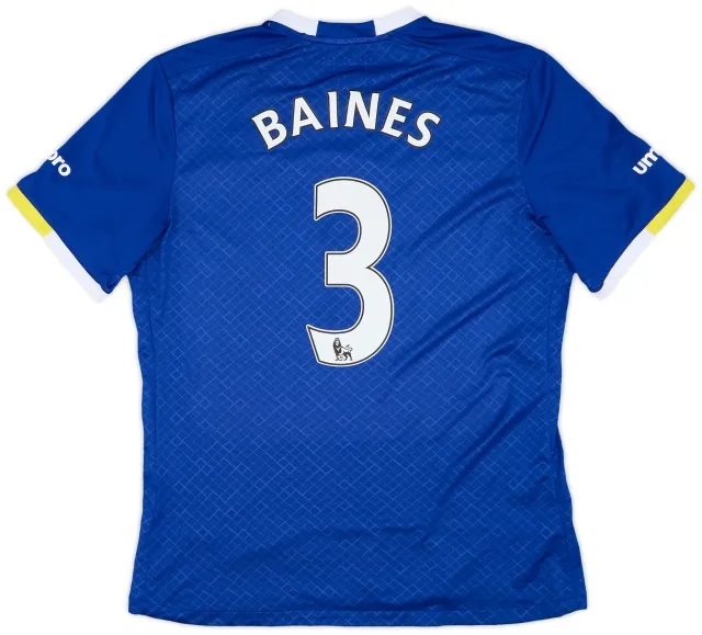 Umbro 2016-17 Everton Home Shirt Baines #3 - 8/10 - (L)