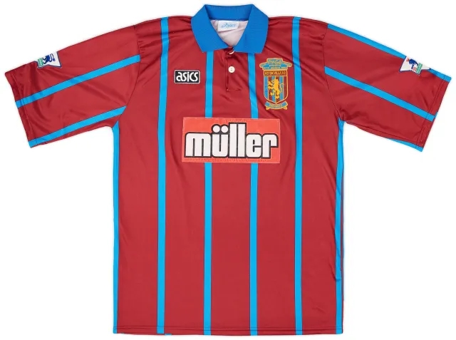 Asics 1993-95 Aston Villa 'Coca Cola Cup Final Winners' Home Shirt - 9/10 - (L)