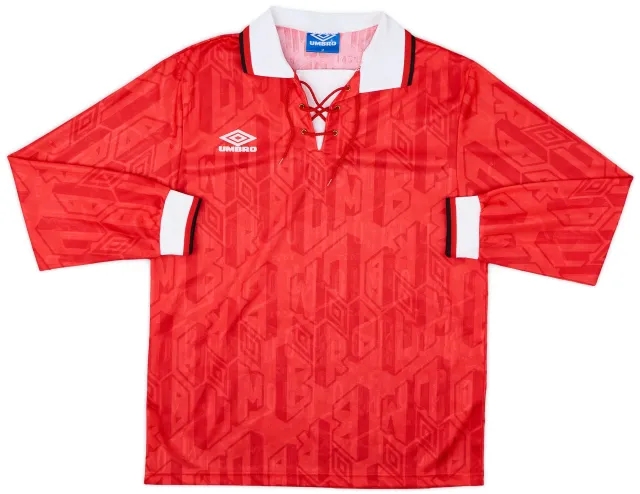 1992-94 Umbro Template L/S Shirt (Manchester United) - 9/10 - (M)