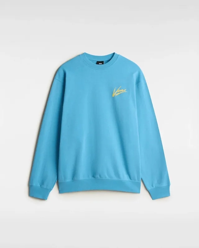 Vans - Brush Script Ii Crew Sweatshirt, Man, Blue