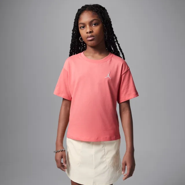 Nike Jordan Brooklyn Essentials Older Kids' T-Shirt - Pink - Cotton