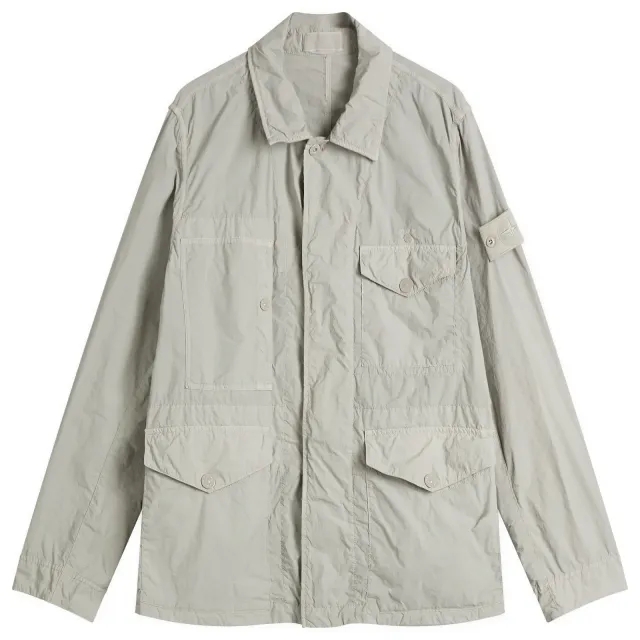Stone Island Men's Ghost Piece Nylon Smerigliato Field Jacket Dust
