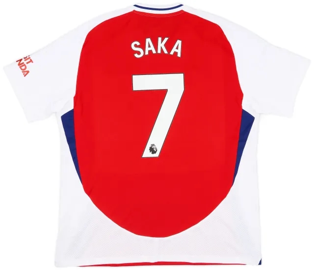 adidas 2024-25 Arsenal Home Shirt Saka #7 - 10/10 - (XL)