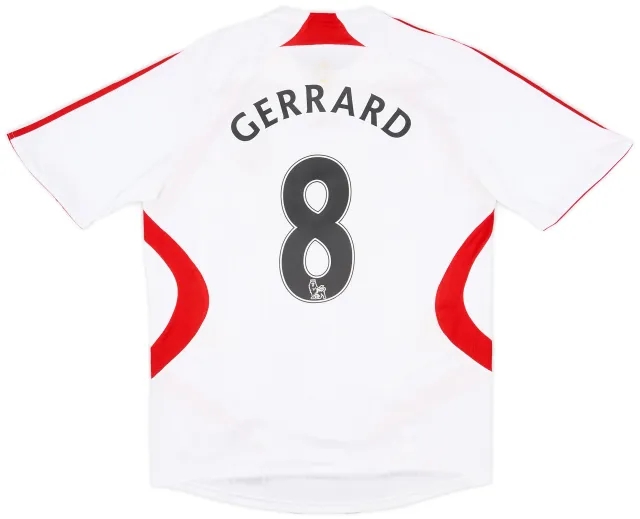 adidas 2007-08 Liverpool Away Shirt Gerrard #8 - 6/10 - (M)