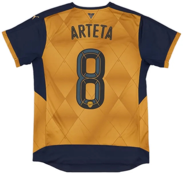 Puma 2015-16 Arsenal Away Shirt Arteta #8 - 8/10 - (S)