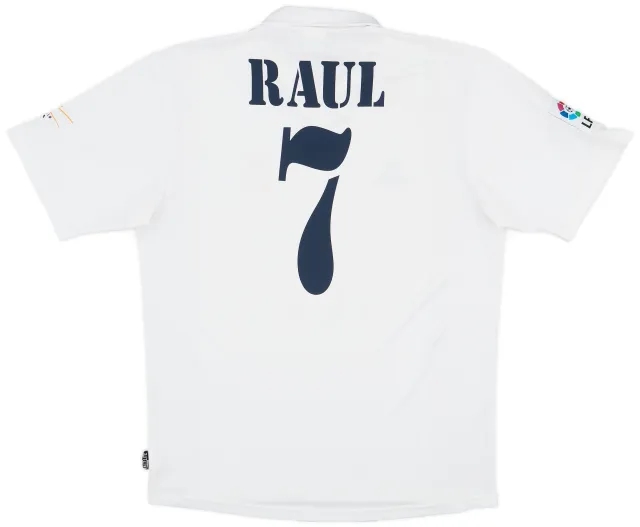 adidas 2002-03 Real Madrid Centenary Home Shirt Raul #7 - 7/10 - (M)