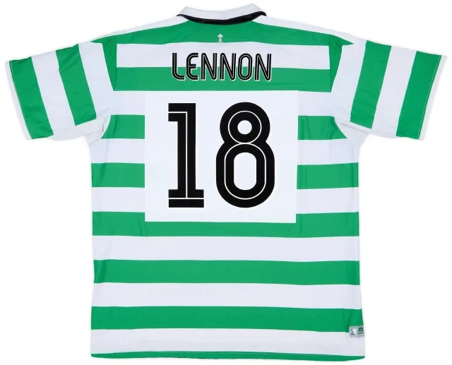 Umbro 2004-05 Celtic Home Shirt Lennon #18 - 9/10 - (XXL)
