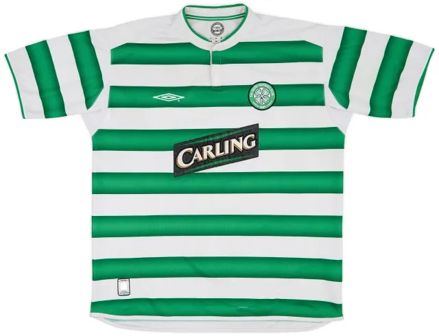 Umbro 2003-04 Celtic Home Shirt Larsson #7 - 7/10 - (XL)