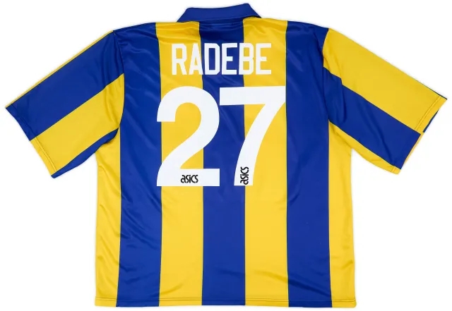 Asics 1993-95 Leeds United Away Shirt Radebe #27 - 8/10 - (XXL)