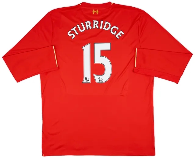 NewBalance 2015-16 Liverpool Home L/S Shirt Sturridge #15 - 9/10 - (3XL)