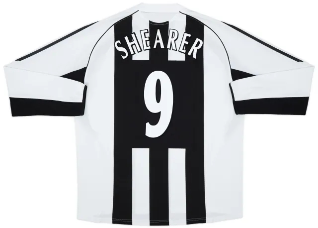 adidas 2005-07 Newcastle Home L/S Shirt Shearer #9 - 10/10 - (L)