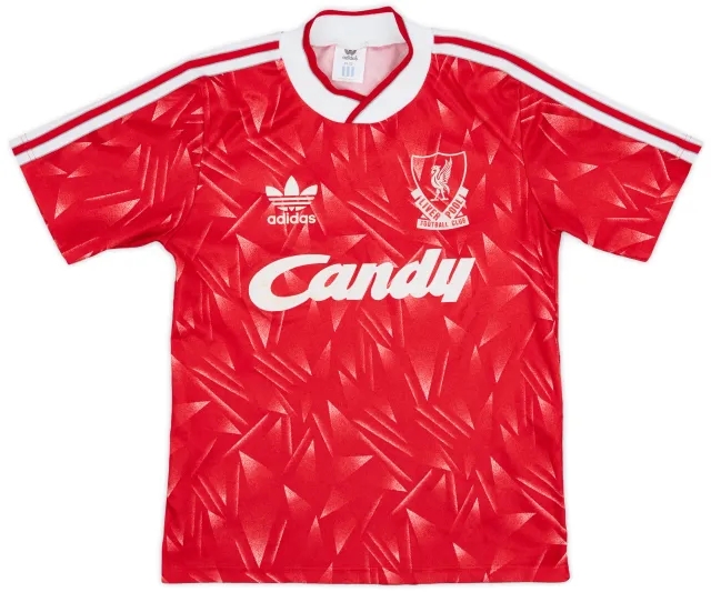 adidas 1989-91 Liverpool Home Shirt - 8/10 - (M.Boys)