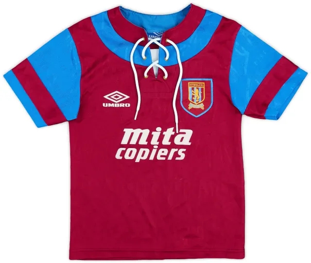 Umbro 1992-93 Aston Villa Home Shirt - 8/10 - (S.Boys)