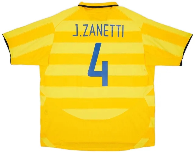 Nike 2003-04 Inter Milan Away Shirt J.Zanetti #4 - 9/10 - (XXL)