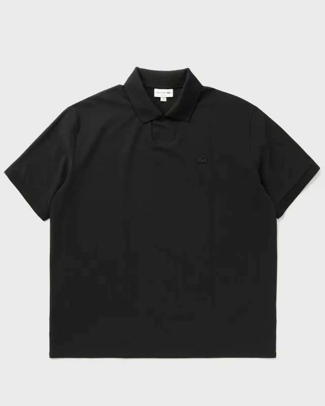 Lacoste Loose Fit Mesh Polo Shirt - Black