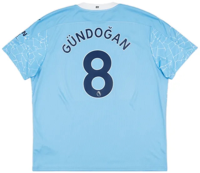 Nike 2020-21 Manchester City Home Shirt Gundogan #8 - 9/10 - (3XL)