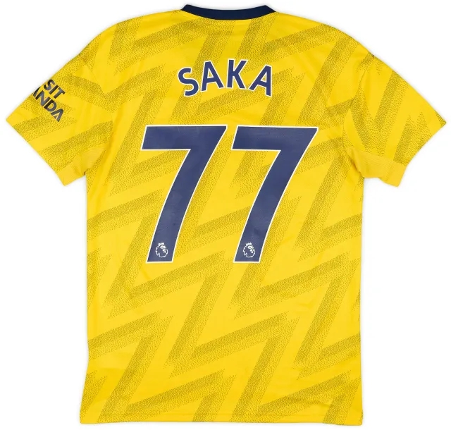 adidas 2019-20 Arsenal Away Shirt Saka #77 - 10/10 - (S)