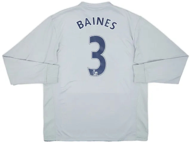 LeCoqSportif 2011-12 Everton Third L/S Shirt Baines #3 - 9/10 - (L)
