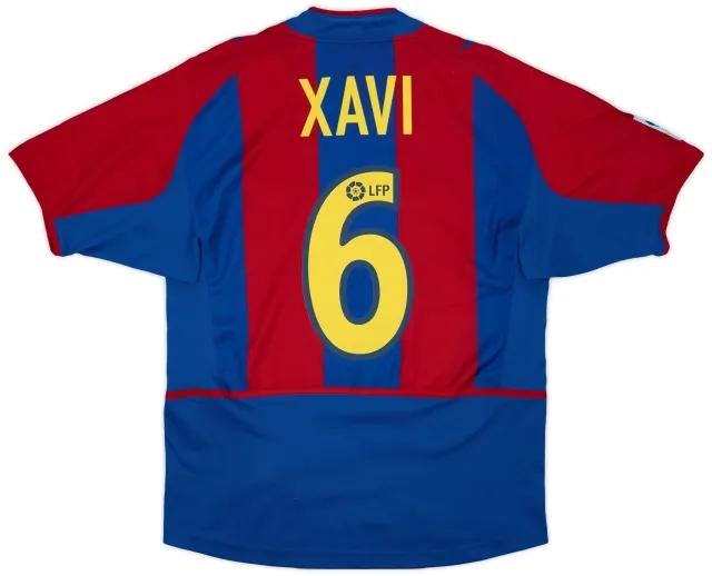 Nike 2002-03 Barcelona Home Shirt Xavi #6 - 9/10 - (S)