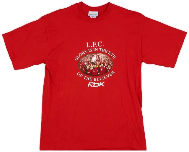 2005-06 Liverpool Reebok Cotton Tee - 9/10 - (S)