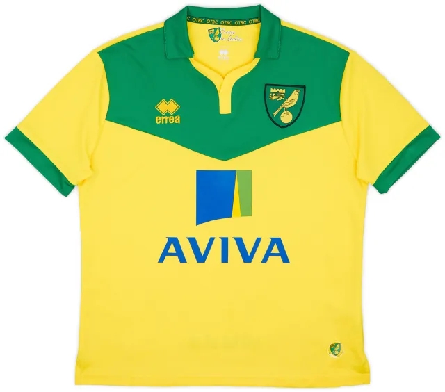 Errea 2014-15 Norwich Home Shirt - 9/10 - (S)