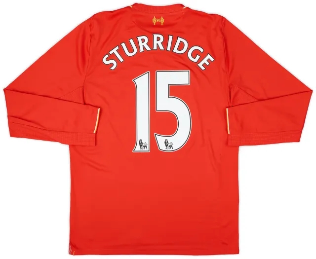 NewBalance 2015-16 Liverpool Home L/S Shirt Sturridge #15 - 8/10 - (S)