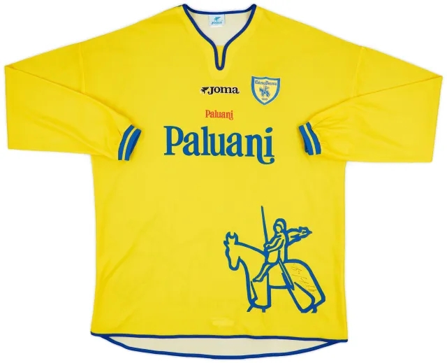 Joma 2001-02 Chievo Verona Signed Home L/S Shirt - 8/10 - (L)