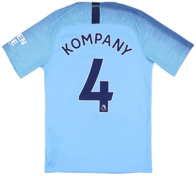 Nike 2018-19 Manchester City Home Shirt Kompany #4 - 9/10 - (S)