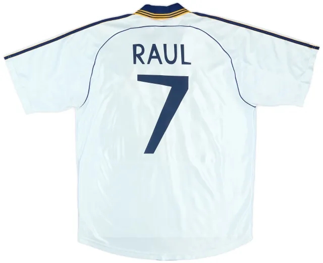 adidas 1998-00 Real Madrid Home Shirt Raul #7 - 6/10 - (L)