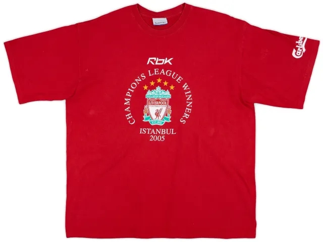 2005-06 Liverpool Reebok 2005 CL Winners Tee - 7/10 - (XL)