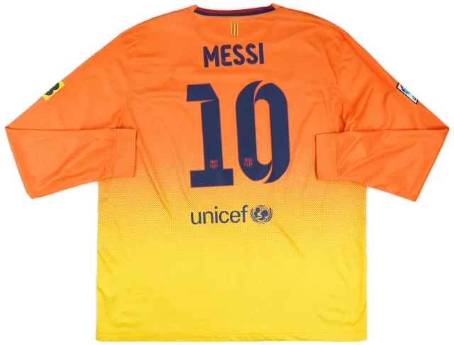 Nike 2012-13 Barcelona Away L/S Shirt Messi #10 - 7/10 - (XXL)