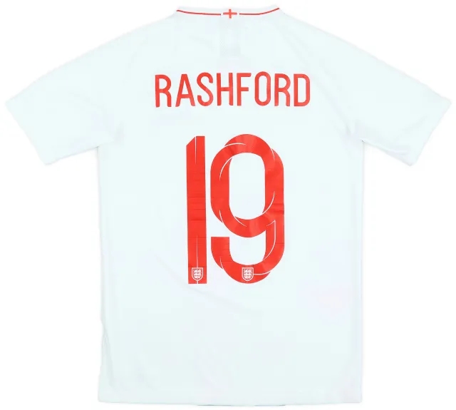 Nike 2018-19 England Home Shirt Rashford #19 - 8/10 - (XL.Boys)