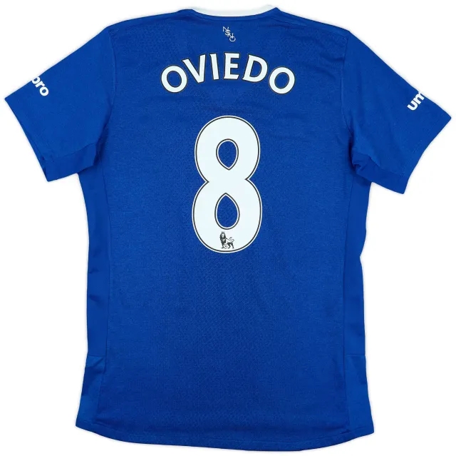 Umbro 2015-16 Everton Home Shirt Oviedo #8 - 10/10 - (S)