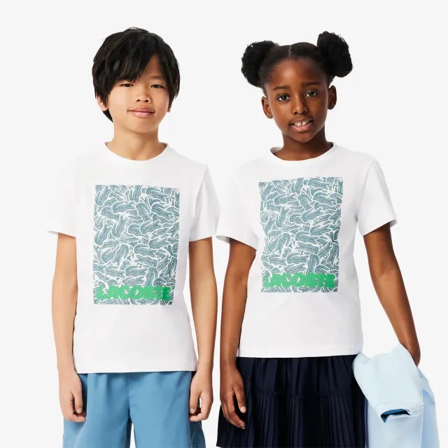 Lacoste Print Cotton T-shirt - White