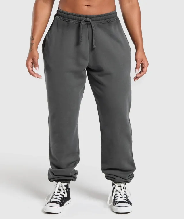 Gymshark Gains Washed Loopback Joggers - Grey