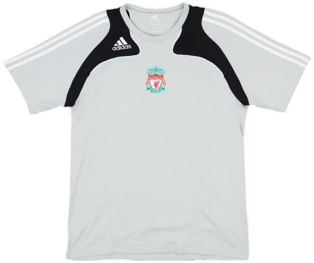 2008-09 Liverpool adidas Cotton Tee - 8/10 - (L)