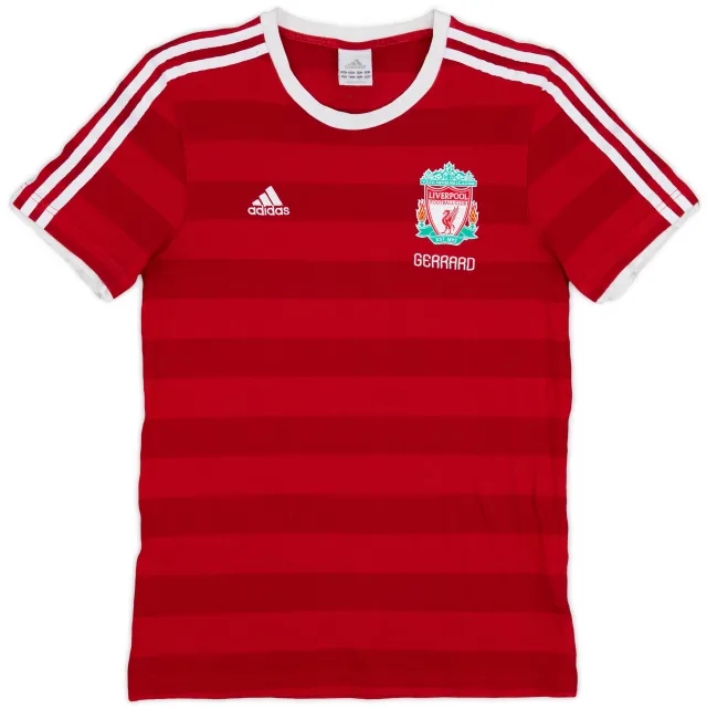 2010-11 Liverpool adidas Gerrard #8 Cotton Tee #8 - 7/10 - (S)