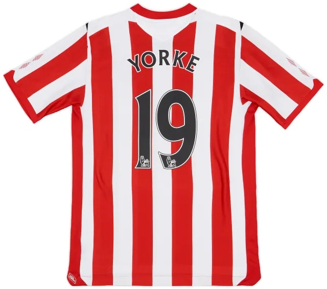 Umbro 2008-09 Sunderland Home Shirt Yorke #19 - 9/10 - (L)