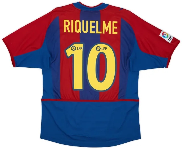 Nike 2002-03 Barcelona Home Shirt Riquelme #10 - 9/10 - (S)